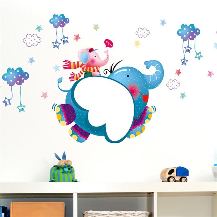 Cartoon Elephant Removable Living Room PVC Decal Wall Stickers, Size: 50 x 70cm-4