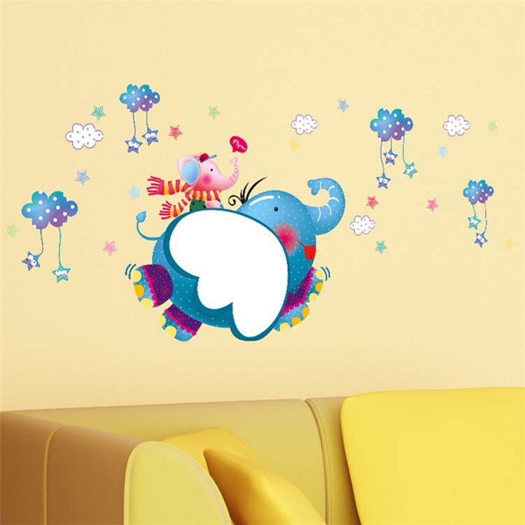 Cartoon Elephant Removable Living Room PVC Decal Wall Stickers, Size: 50 x 70cm-5
