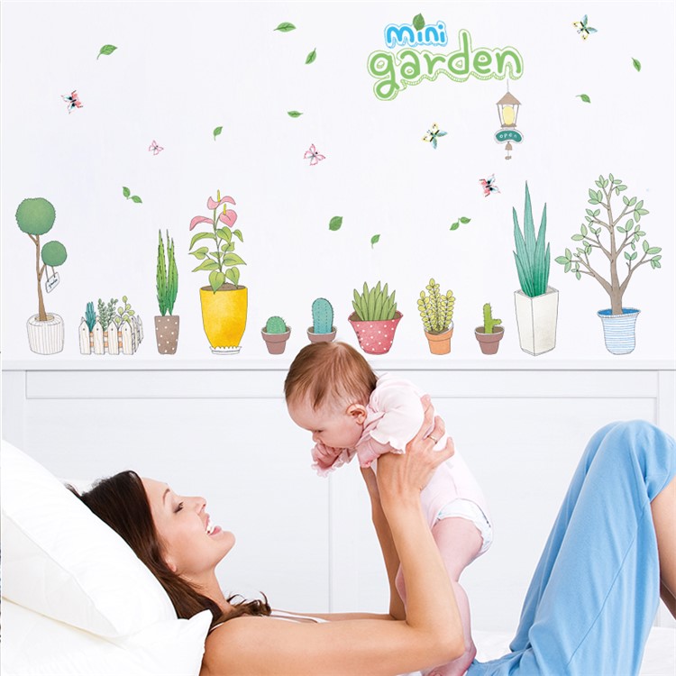 Mini Garden Pattern Bedroom Wall Decal Sticker Removable Home Decoration Sticker, Size: 50 x 70cm-1