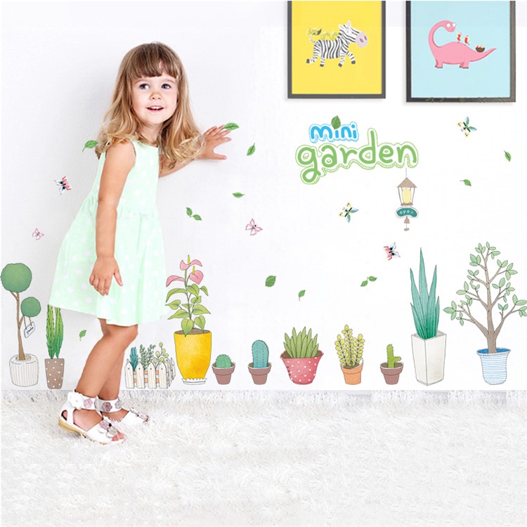 Mini Garden Pattern Bedroom Wall Decal Sticker Removable Home Decoration Sticker, Size: 50 x 70cm-2