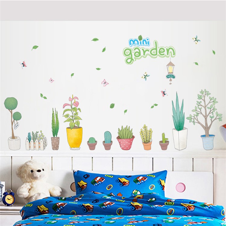 Mini Garden Pattern Bedroom Wall Decal Sticker Removable Home Decoration Sticker, Size: 50 x 70cm-3
