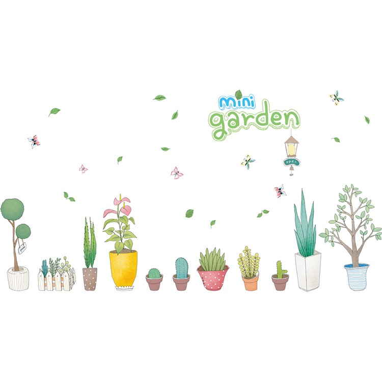 Mini Garden Pattern Bedroom Wall Decal Sticker Removable Home Decoration Sticker, Size: 50 x 70cm-8