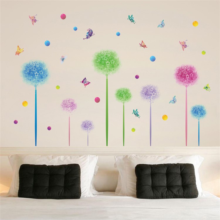 Butterflies and Bouquet Wall Stickers Removable DIY Decal Home Decor, Size: 60 x 90cm-2