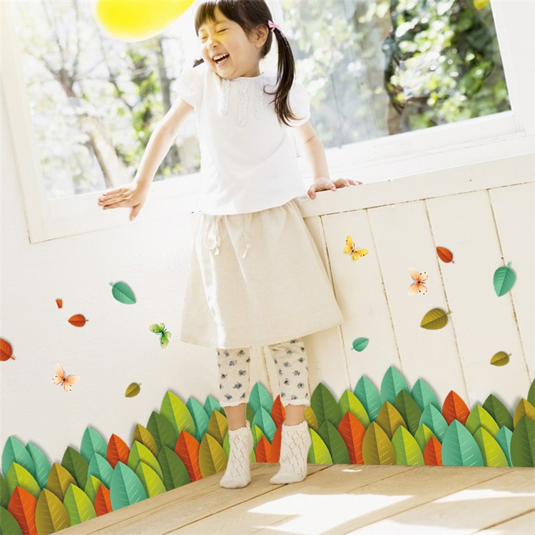 Leaves and Flowers Removable Wall Decal DIY Home Decoration Wall Sticker, Size: 50 x 70cm-1