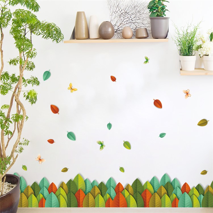 Leaves and Flowers Removable Wall Decal DIY Home Decoration Wall Sticker, Size: 50 x 70cm-4