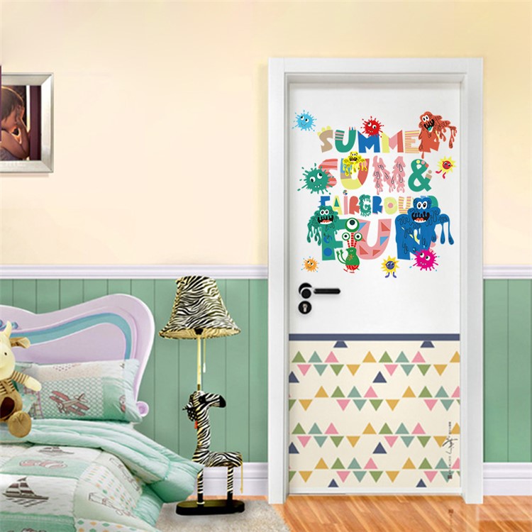 Cartoon Giraffe and Characters Bedroom Home Decoration Wall Sticker, Size: 50 x 70cm-6