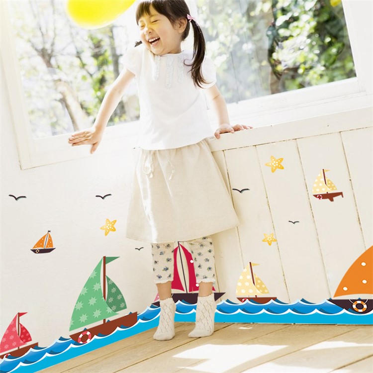 Sailing Boats Pattern DIY Wall Decal Sticker Home Decoration, Size: 50 x 70cm-1