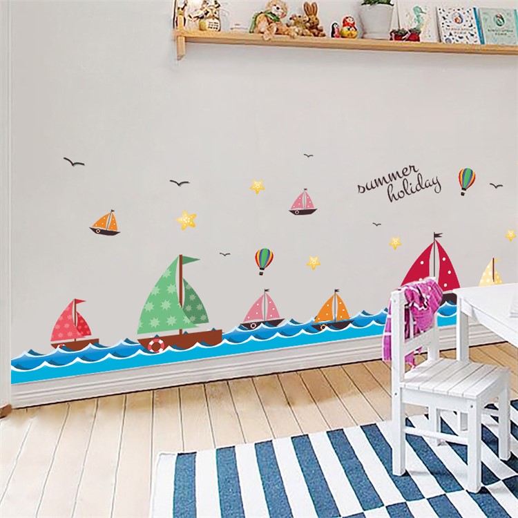 Sailing Boats Pattern DIY Wall Decal Sticker Home Decoration, Size: 50 x 70cm-2