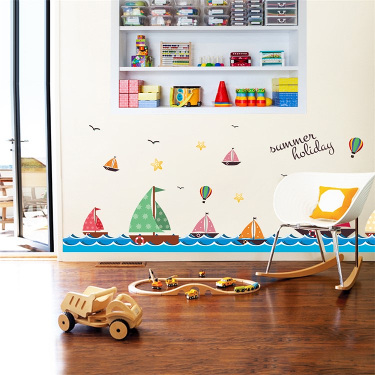 Sailing Boats Pattern DIY Wall Decal Sticker Home Decoration, Size: 50 x 70cm-3