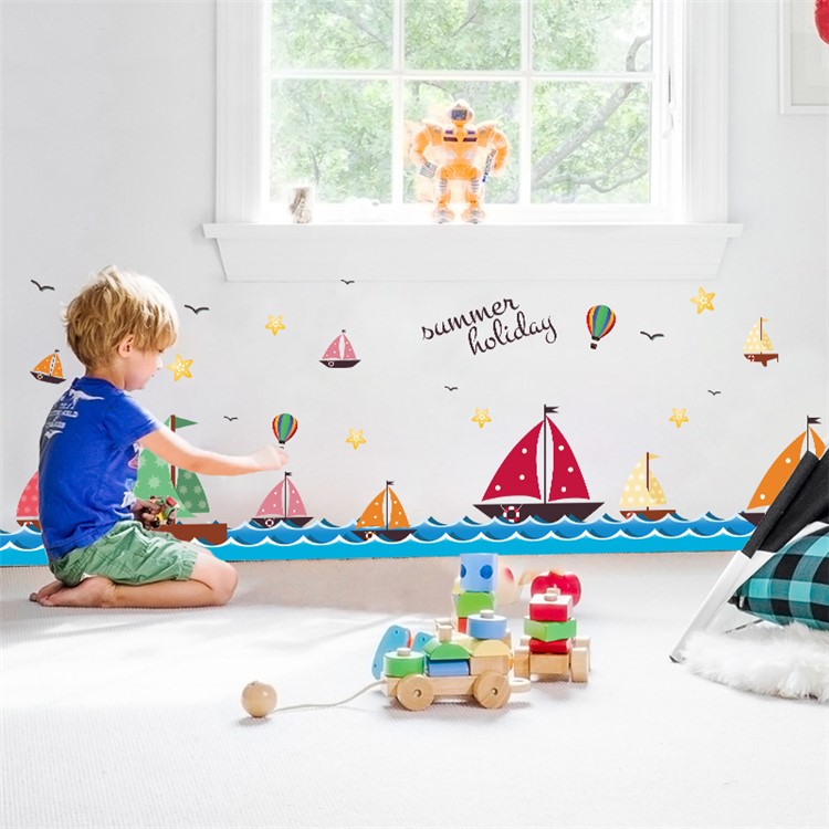 Sailing Boats Pattern DIY Wall Decal Sticker Home Decoration, Size: 50 x 70cm-6