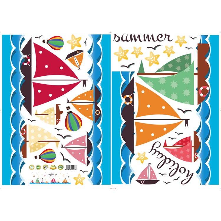 Sailing Boats Pattern DIY Wall Decal Sticker Home Decoration, Size: 50 x 70cm-7
