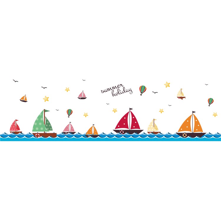 Sailing Boats Pattern DIY Wall Decal Sticker Home Decoration, Size: 50 x 70cm-8