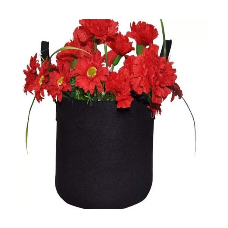 6PCS / Lot 3 галлона растут мешки Ткань горшки с ручками ребра для сада и посадки растут-3