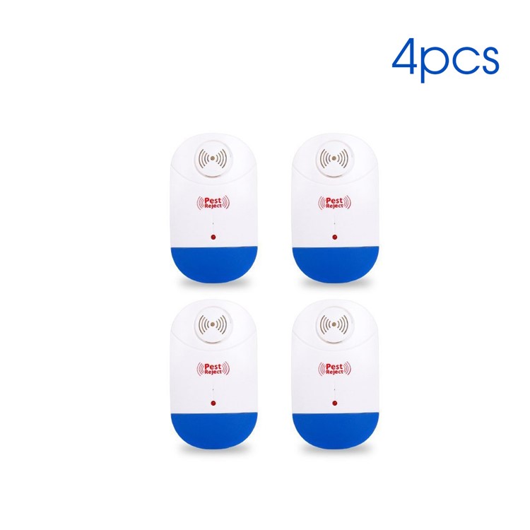 4Pack/Set Pest Control Ultrasonic Repellent with LED Little Night Light (CE/FCC/RoHS/MSDS) - EU Plug-1