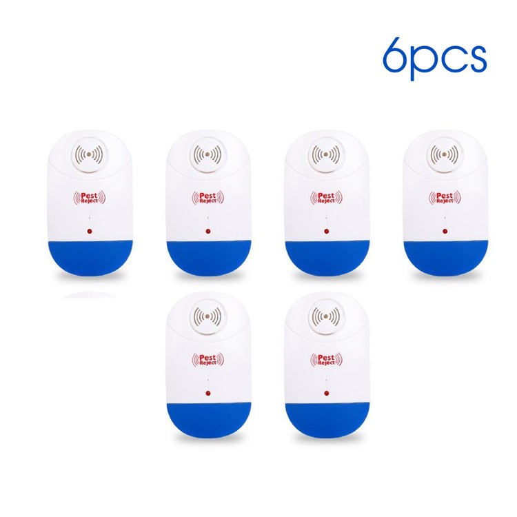 6Pack/Set Electronic Plug-In Ultrasonic Repellent Pest Control Repeller (CE/FCC/RoHS/MSDS) - US Plug-1