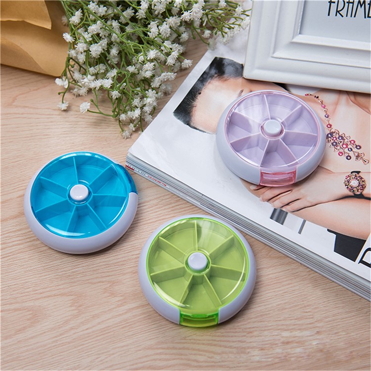 Fruit Style 7 Slots Vitamin Medicine Pill Box Case Holder - Green-3