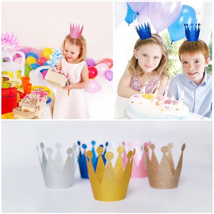 Shimmering Powder 3PCS Princess Crown + 3PCS Prince Crown Hats Birthday Crowns for Kid and Adult - Silver-16