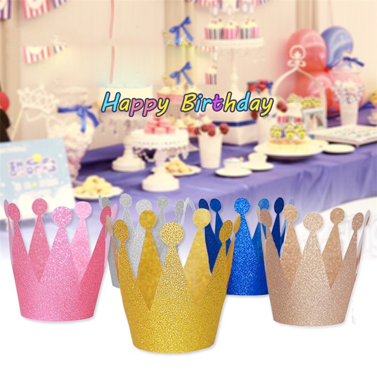 Shimmering Powder 3PCS Princess Crown + 3PCS Prince Crown Hats Birthday Crowns for Kid and Adult - Silver-20