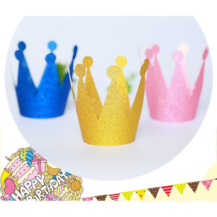 Shimmering Powder 3PCS Princess Crown + 3PCS Prince Crown Hats Birthday Crowns for Kid and Adult - Silver-3