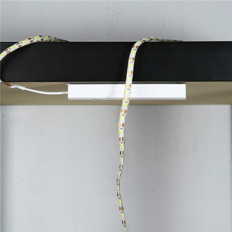 60-LED PIR Infrared Sensor Night Light Battery Powered LED Light Strip for Wardrobe Closet - White Light-13