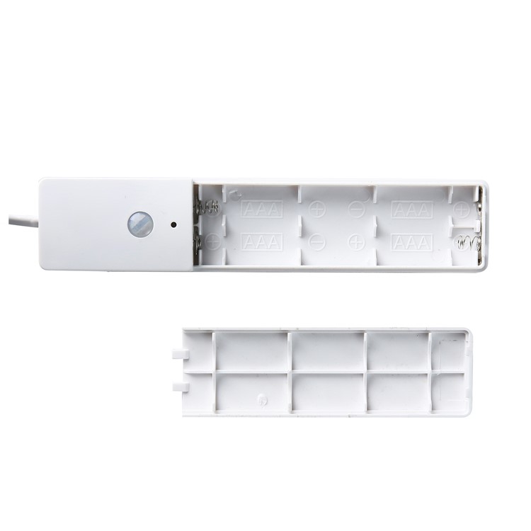 60-LED PIR Infrared Sensor Night Light Battery Powered LED Light Strip for Wardrobe Closet - White Light-6