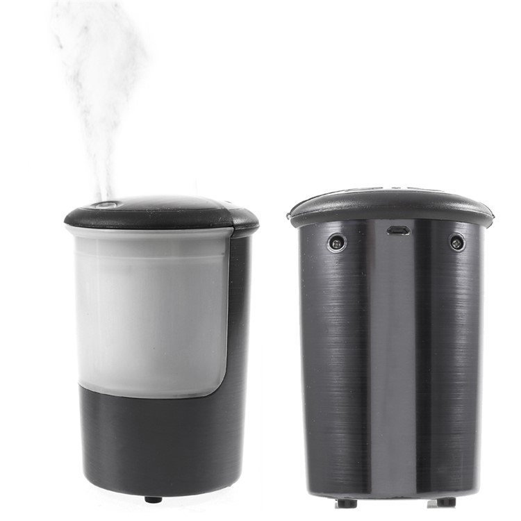 HF-2160 Mini Household Car Aromatherapy Air Humidifier USB Powered with LED Color Changing Light - Grey-2