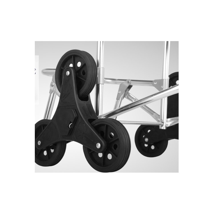 Reusable Collapsible Shopping Cart Trolley Bag with Wheels - Flowers Pattern-14