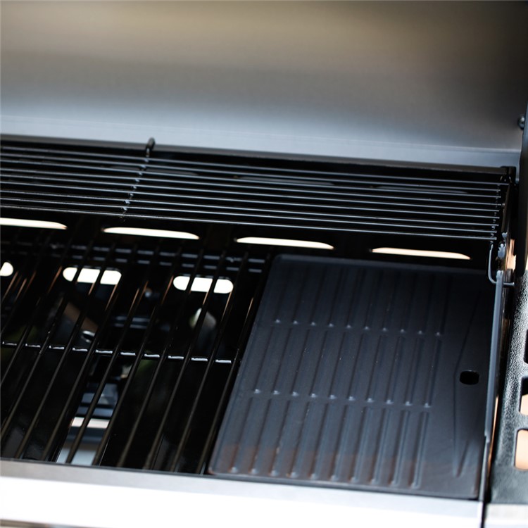 Gas Grill 48,000-BTU 3 Burner + 1 side burner Patio Garden Backyard Stainless Steel Barbecue Grill BBQ Outdoor Cooking with Two Foldable Shelves-9