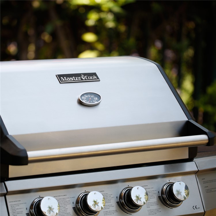 52,000 BTU Stainless Steel 4+1 Gas Burner Grill Barbecue BBQ with Side Burner-8