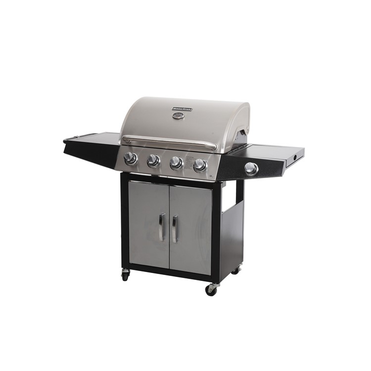 48,000 BTU 4+1 Burners Patio Garden Stainless Steel Barbecue Grill BBQ Gas Grill with a Side Burner and a Side Table-13