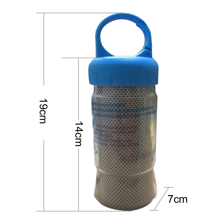 Cooling Towel Ice Scarf Chilly Pad for Yoga Golf Gym Running Climbing, Size: 31 x 100cm - Grey-5