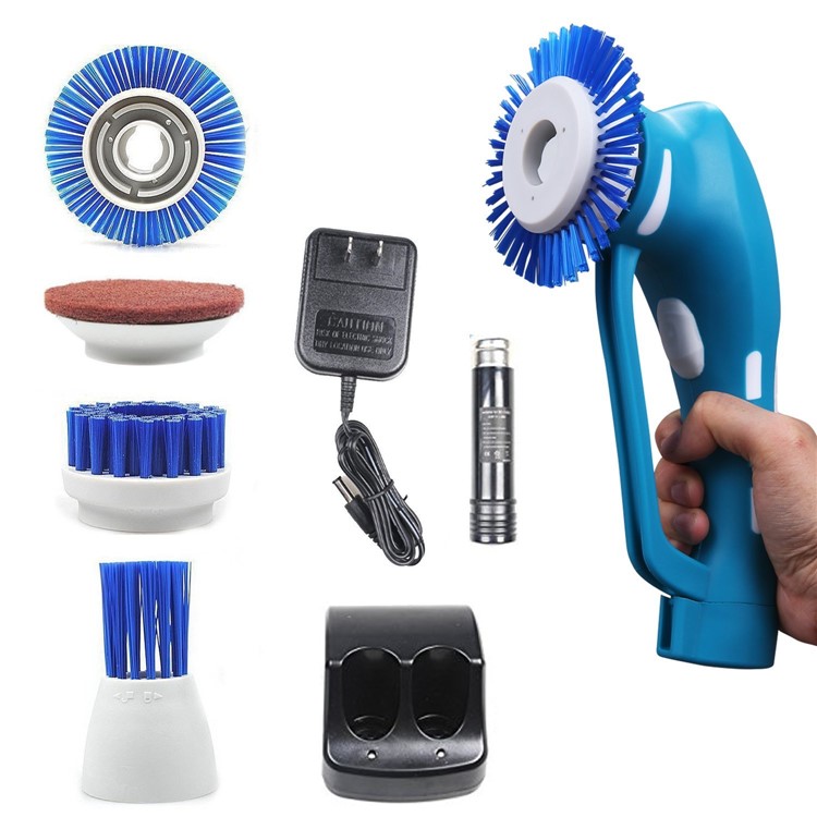 Handheld Cordless Electric Tile Scrubber Household Spin Scrubber for Bathroom and Kitchen - EU Plug-10