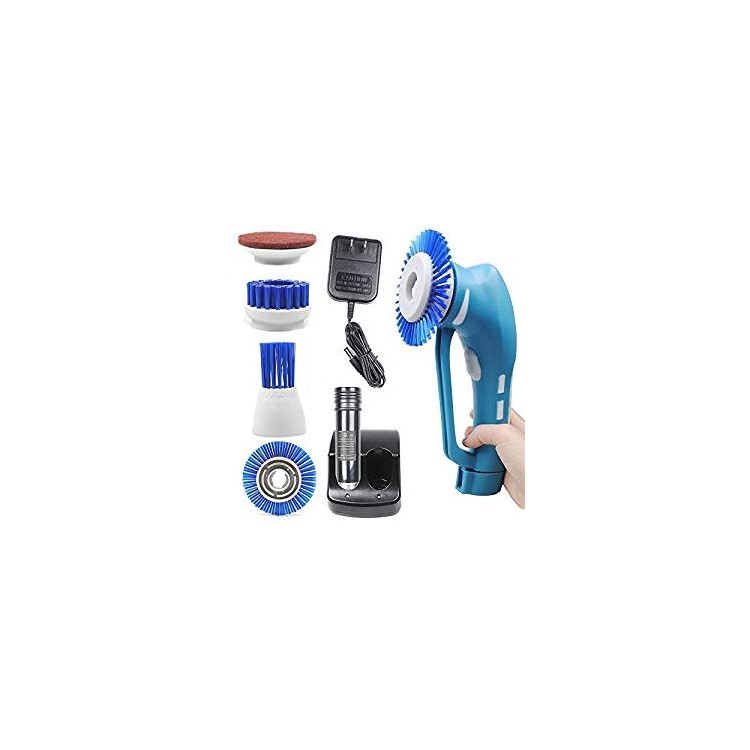 Handheld Cordless Electric Tile Scrubber Household Spin Scrubber for Bathroom and Kitchen - EU Plug-12