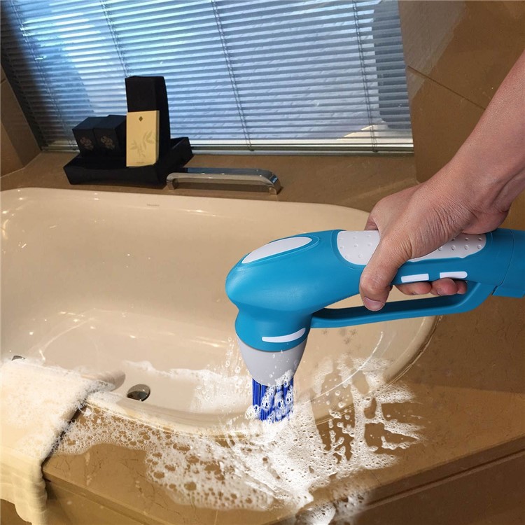 Handheld Cordless Electric Tile Scrubber Household Spin Scrubber for Bathroom and Kitchen - EU Plug-2