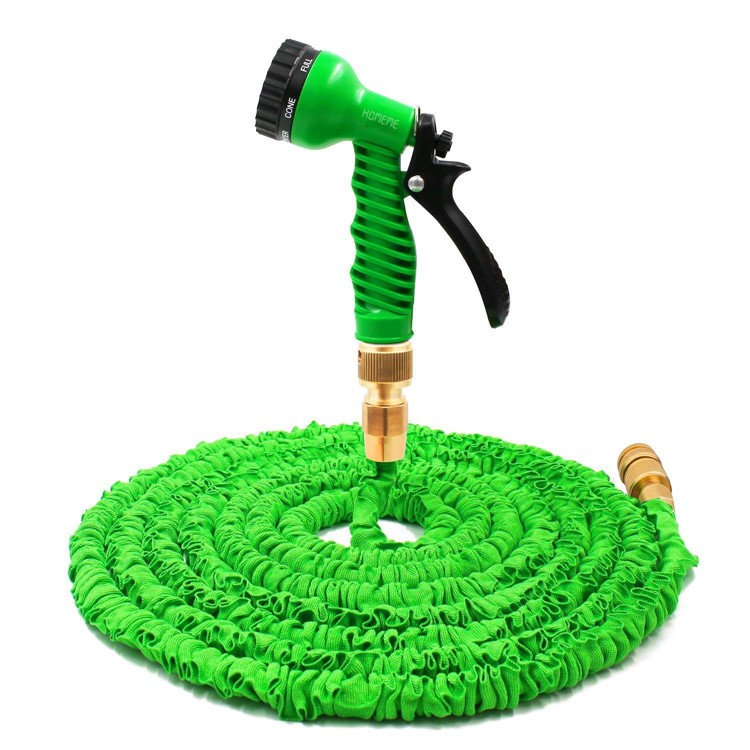 150FT 7 Watering Patterns Expandable Garden Hose High Pressure Water Hose for Watering Plant, Washing Cars - Green-1