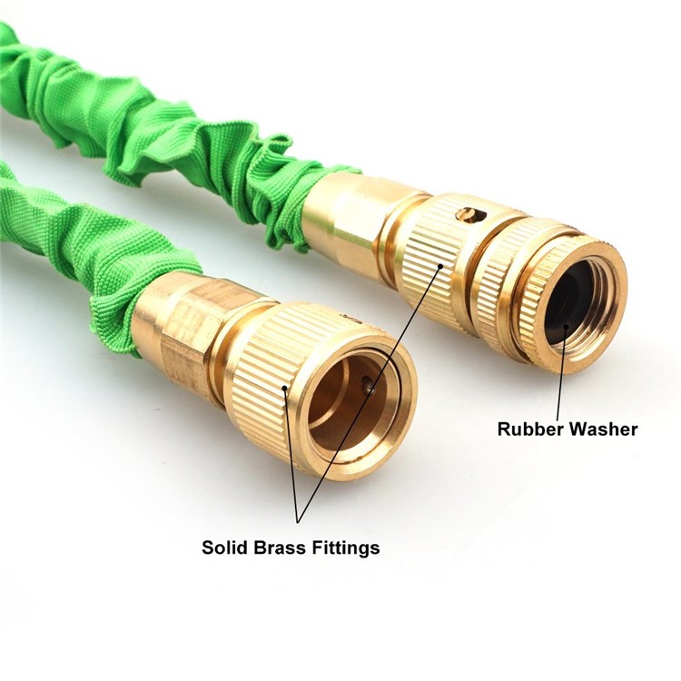 150FT 7 Watering Patterns Expandable Garden Hose High Pressure Water Hose for Watering Plant, Washing Cars - Green-2