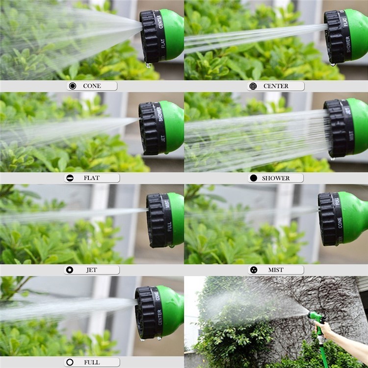 150FT 7 Watering Patterns Expandable Garden Hose High Pressure Water Hose for Watering Plant, Washing Cars - Green-4