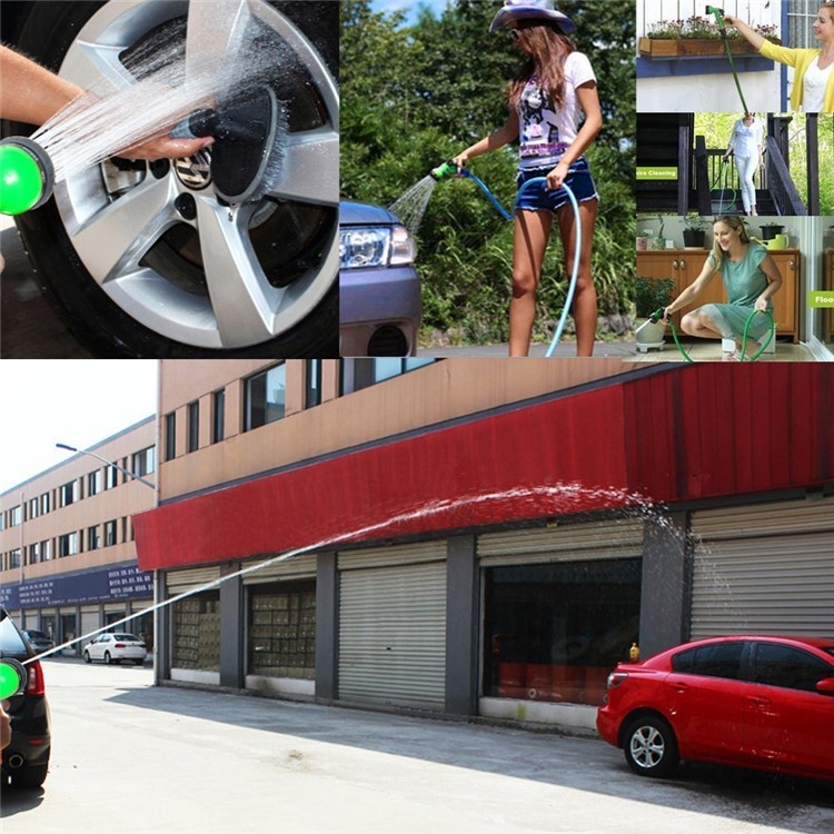 150FT 7 Watering Patterns Expandable Garden Hose High Pressure Water Hose for Watering Plant, Washing Cars - Green-6