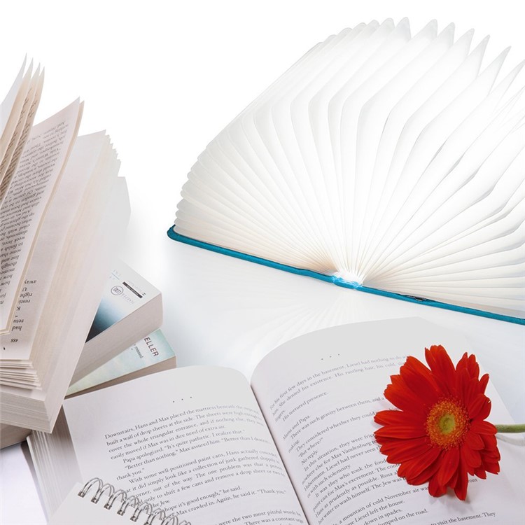 F-103 Book Shape 4 Colors Magic Folding LED Table Lamp USB Rechargeable Booklight-3