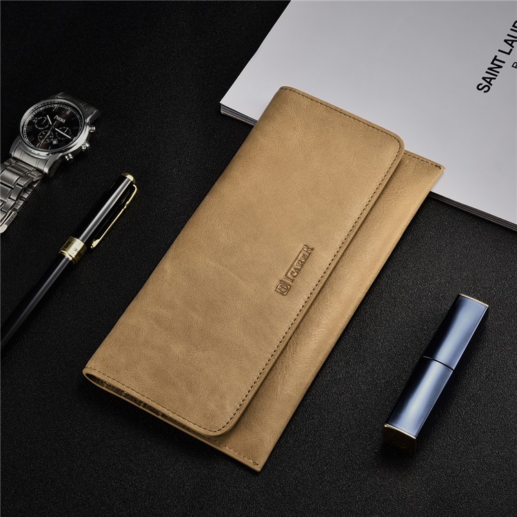 Funda De Cuero Genuina Billetera ICARER Para IPhone 8 Plus / 7 Plus / 7 Etc. - Caqui-7