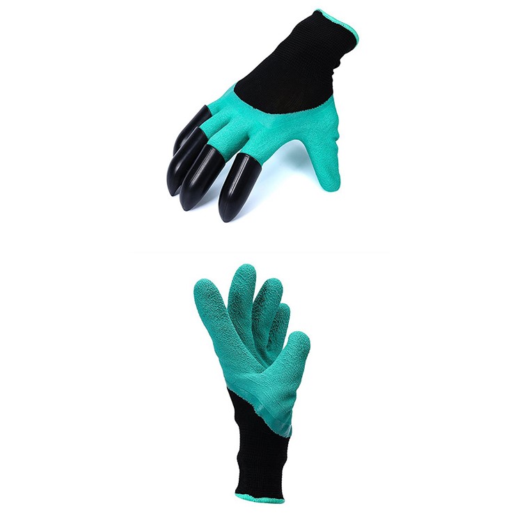 1 Pair Safe Garden Genie Gloves for Digging & Planting (4 Finger Claws on ONE Hand ONLY)-4