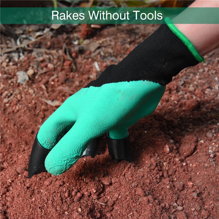 1 Pair ABS Safe Garden Genie Gloves with Claws for Digging & Planting (Claws on Right Hand)-11