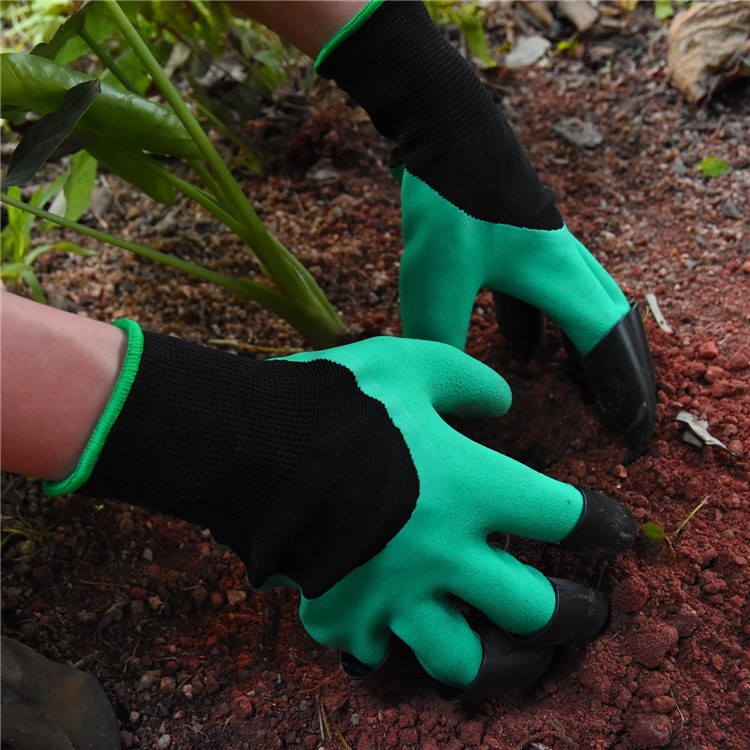 1 Pair ABS Safe Garden Genie Gloves with Claws for Digging & Planting (Claws on Right Hand)-9