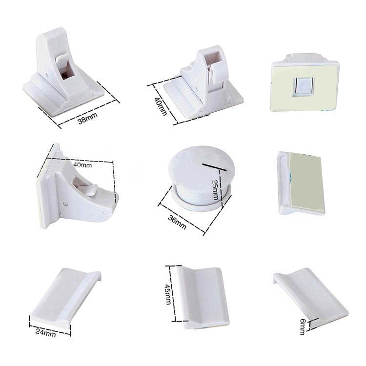 Self Sticking Magnetic Locking System Magnetic Cabinet Locks Set for Cabinets & Drawers-11