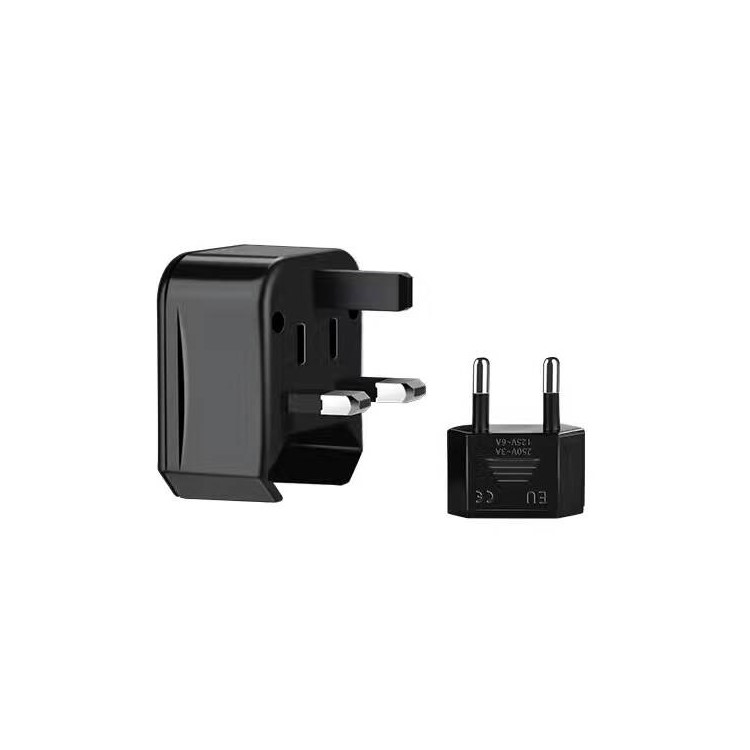 HOCO AC2 One USB Port Universal World Wide Travel Charger Adapter Travel Power Socket Converter - Black-2