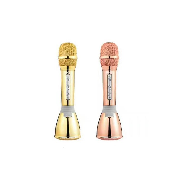 HOCO BK1 Cool Bar KTV Microphone Reverb effect Bluetooth Wireless Microphone for Karaoke - Rose Gold-2