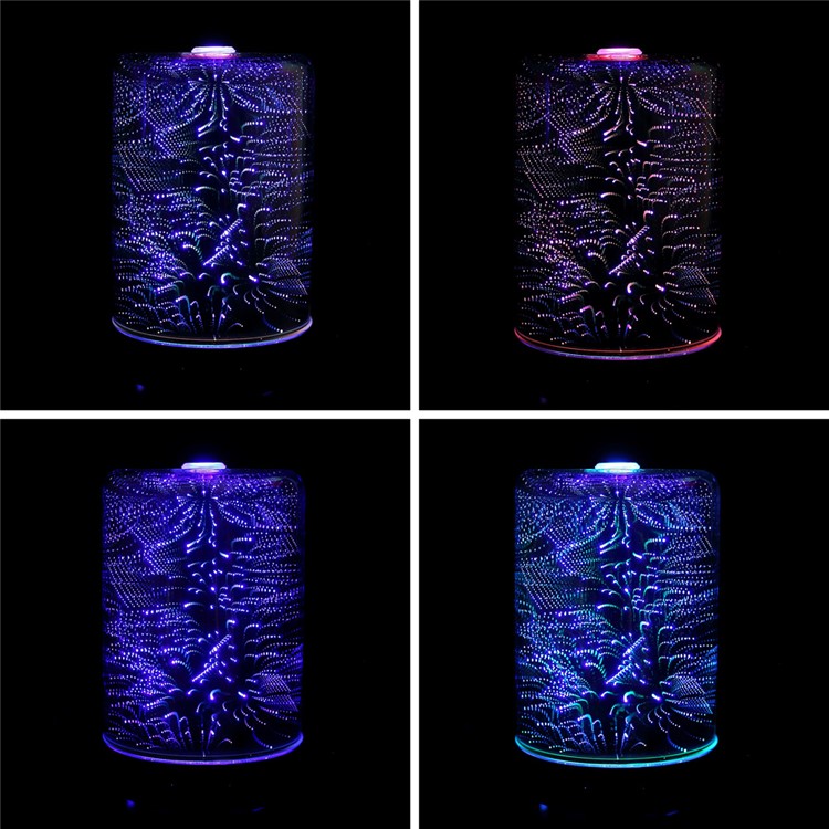 100ml Ultrasonic Essential Oil Diffuser with 3D Effect and 16 LED Night Light Color Changing Lamp - EU Plug-2