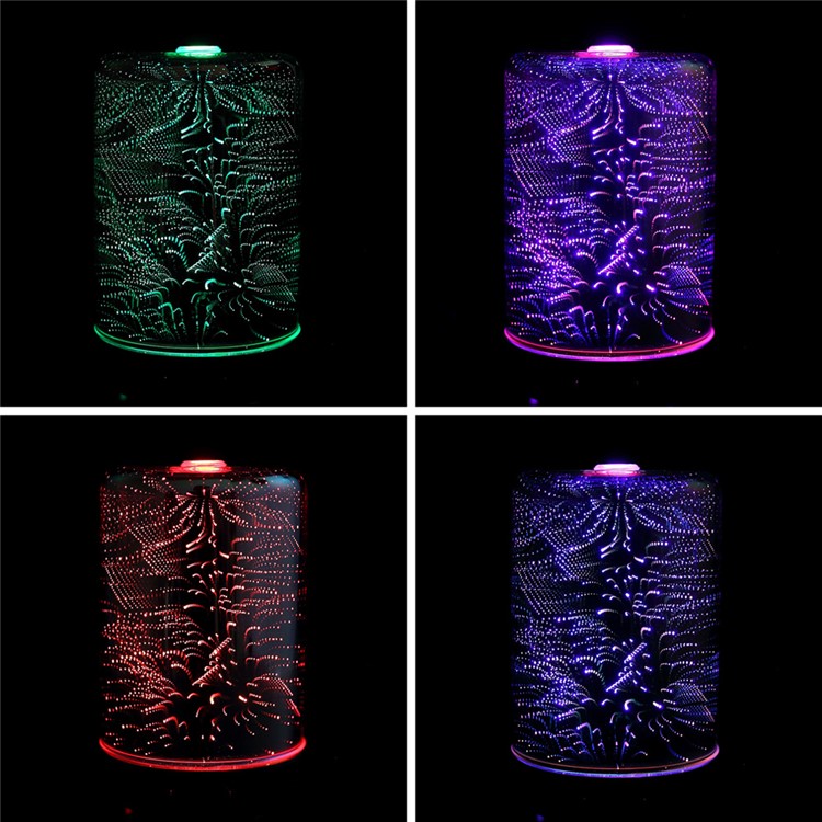 100ml Ultrasonic Essential Oil Diffuser with 3D Effect and 16 LED Night Light Color Changing Lamp - EU Plug-3