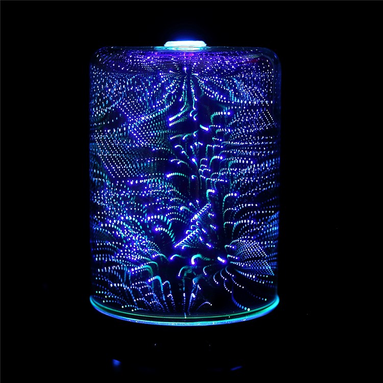 100ml Ultrasonic Essential Oil Diffuser with 3D Effect and 16 LED Night Light Color Changing Lamp - EU Plug-4