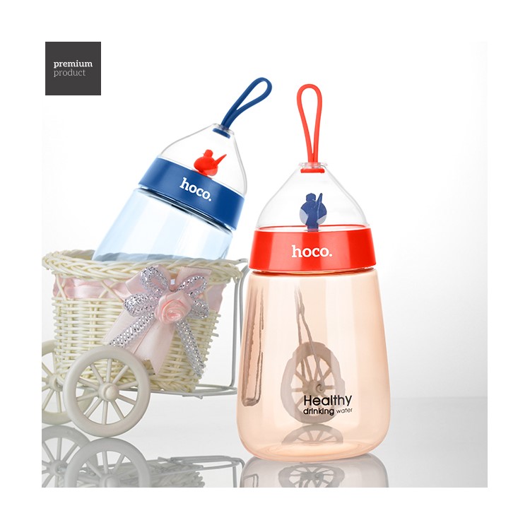 400ml HOCO CP5 Bird Decor Food Grade Portable Space Water Bottle - Red-4